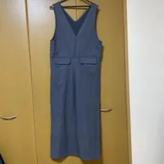 サマンサモスモス　グレー Vネック ノースリーブ サロペット
