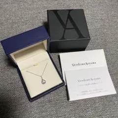 ヴァンドーム青山 アクアマリン プラチナ ドロップネックレス