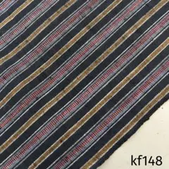 kf148 八千代紬 縞木綿 反物 木綿 はぎれ 古布 生地 リメイク