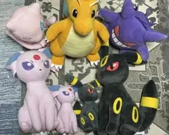 ブラッキー エーフィ めちゃもふぐっとぬいぐるみ カイリュー ゲンガー 5種