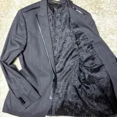 ドルチェ&ガッバーナ タキシード テーラードジャケット グレー 裏地総柄 52