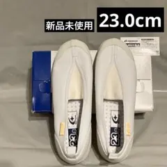 【新品未使用】23.0cm 上履き 白 ムーンスター　キャロット　三角ゴム