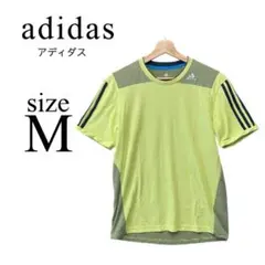 adidas アディダス✨トレーニングTシャツ【M】イエロー 半袖 シミあり