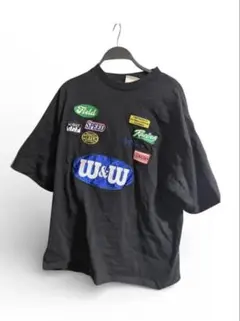 WEGO パッチ付きオーバーサイズTシャツ 黒