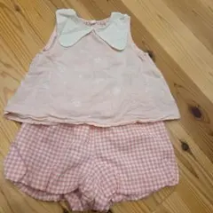 ピンク 襟付きトップス ショートパンツセット 90　まとめ