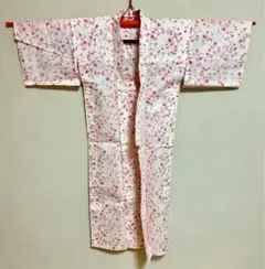 着物 おあつらえ 高級 訪問着 ヴィンテージ 柄 和風 日本 ロング ピンク 白