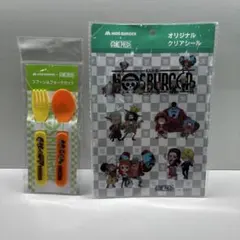 MOS BURGER ワンピース スプーン・フォークセット　クリアシール