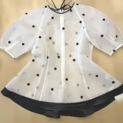 最終価格★タグ付き★♡Rirandture ♡ドット刺繍シアーカットチュニックのサムネイル