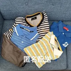メンズゴルフウェア4点セット　中綿入プルオーバー&ポロシャツ３点Ｌsize