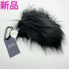 パーリーゲイツ ボールポーチ 黒 ブラックファー 新品 ボールケース カラビナ付