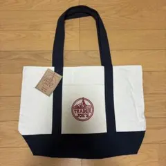 TRADER JOE'S エコバッグ　トートバッグ　ホワイト/ネイビー