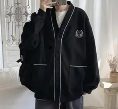 カーディガン メンズ 秋 ゆったり カジュアル おしゃれ vネック 無地 男女