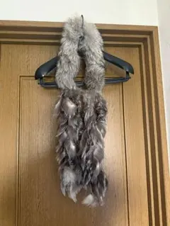 OPTIMAL♡ACCESSORIE♡グレー♡リアルファー♡ロングマフラー