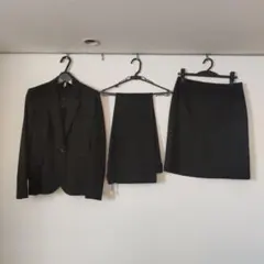 【美品】AOKI 黒スーツ 3点セット 就活 リクルート