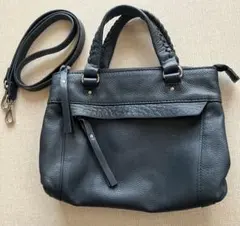 ZARA WOMAN 2WAY ショルダーバッグ ネイビーのサムネイル