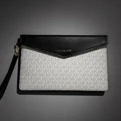 Michael Kors clutch bag MK pvc leather