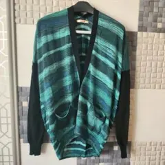 Bacca☆38 緑・黒ストライプ カーディガン