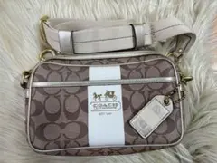 COACH ショルダーバッグ ブラウン/ホワイト