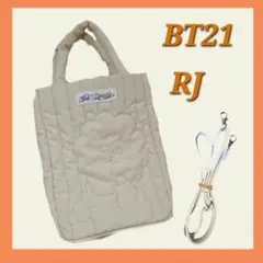 美品【BT21 RJ】　キルティングトートバッグ　ショルダー紐付きのサムネイル