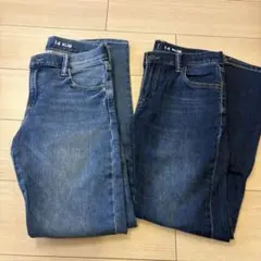 14 SLIM デニムブルー スリムフィットパンツ