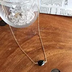 オニキス一粒ネックレス