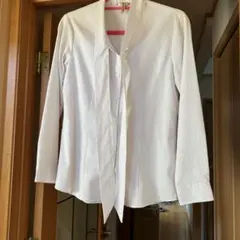 LES MUESストライプボウタイブラウス サイズ11レディースブラウスAOKI