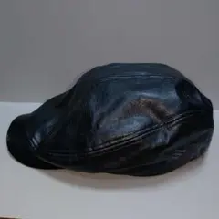 ALPHAアルファインダストリーズ国内品レザーハンチングCAPブラックsizeL