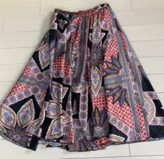 インタープラネットフレアロングスカート 002