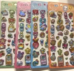 新品未使用◇ ぷくキラシール 4枚セット クラックス 立体シール