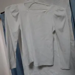 GU パフスリーブ ホワイト 長袖トップス