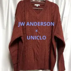 JW ANDERSON レンガ色 Vネック セーター 3XL