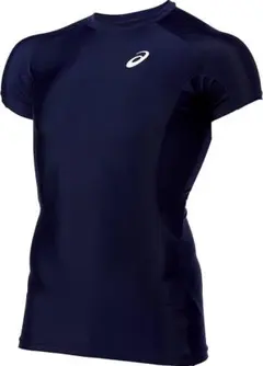 アシックス asics トレーニングウエア ベースレイヤー 半袖シャツ ネイビー