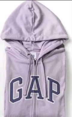 GAPロゴフルジップ パーカー ラベンダー
