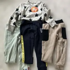 キッズ スウェットパンツ4枚とトップス1枚100cm~