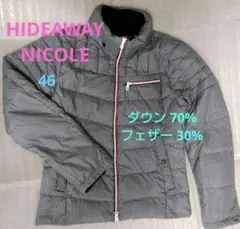 HIDEAWAY NICOLE 2wayダウンジャケット 黒×白のサムネイル