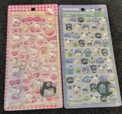 サンリオ ボンボンドロップ シール セット　キティ　ピンク　はぴだんぶい