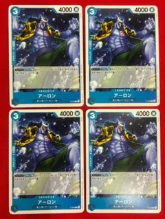 ワンピースカード　アーロン ｐ048　プロモ　4枚　⑥