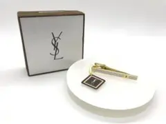 YSL イヴサンローラン タイピン シルバー系 × ゴールド系 元箱有 高級
