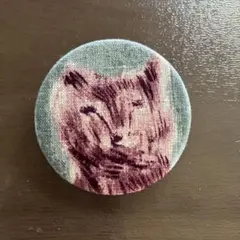 ♡ミナペルホネン正規品♡くまさん布製 円形ブローチ