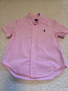 Ralph Lauren ピンク ギンガムチェック 半袖シャツ
