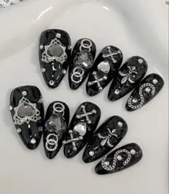 402 量産型ネイルチップ ジャニオタ 地雷系 韓国 - メルカリ