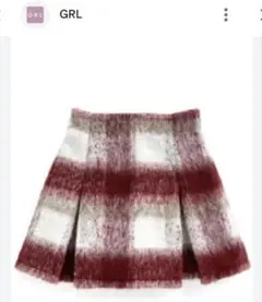 M meeme Light shaggy check miniskirt - メルカリ