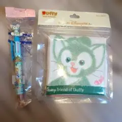《未使用》ディズニーダッフィー＆フレンズ ジェラトーニ ハンドタオル　ボールペンのサムネイル
