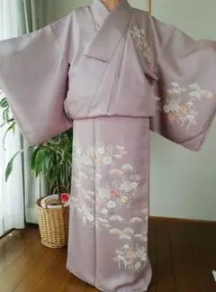 紬単衣（薄茶系暈し織り）裄66 シンプル系 正絹美品 - メルカリ