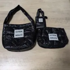 CITEN シテン パデッド トートバッグ ポーチ バッグチャーム3点セットのサムネイル