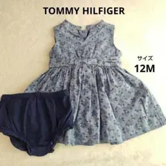 TOMMY HILFIGER ノースリーブ ワンピース ブルマ青 12M 80のサムネイル