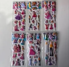 Barbie バービー　ぷっくりシール　6点セット