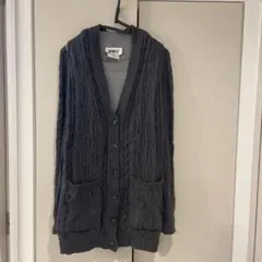 メゾンマルジェラ　グレー ケーブルニット