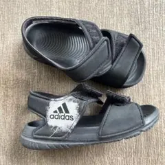 adidas ブラック ベビーサンダル　14センチ