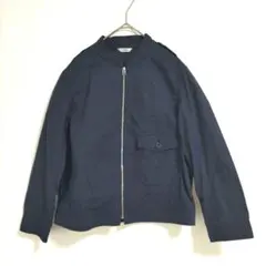 〈イエナ〉ノーカラージャケット　紺　薄手　36